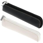 Asfasfq - yqqyg lot de 2 petites trousses a crayons en cuir portable avec fermeture eclair pour papeterie, ...