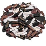 Assortiments de 100 etiquettes faites main en bois naturel avec inscription � hand made � pour travaux ...