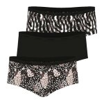 Athena - lot de 3 boxers femme ecopack mode - confort et naturalit� du coton stretch ultra doux - label ...