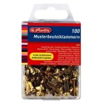 Attaches parisiennes - herlitz - 100 pices - mtal - tte ronde - couleur laiton