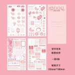 Autocollants aquarelle en papier washi, 4 pi�ces, pour scrapbook d�coratif album journal intime planificateur ...