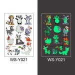 Autocollants cr�atifs lumineux phosphorescents, papeterie d�corative, artisanat d'art mural fluorescent ...