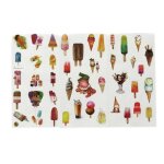Autocollants dcoratifs en aquarelle, crme glace, fruits, fleurs, diy bricolage, 3 feuilles / paquet ...