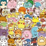Autocollants dessin anim pokemon pokmon, etiquette etanche, mignon kawaii, pour valise d'ordinateur ...