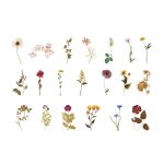 Autocollants feuilles de fleurs vintage, 40 pi�ces, pour ordinateur portable, scrapbook, diy bricolage, ...