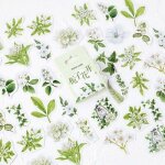 Autocollant fleur de gard�nia en papier, etiquette scrapbook, d�coratif, kawaii, papeterie pour agenda, ...