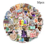 Autocollant graffiti en forme de livre de dessin anim, etiquette bouteille d'eau, ordinateur portable, ...