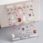 Autocollant kawaii de cor�e du sud, mignon, dessin anim� 5d, b�ton d'ongles, bijoux, accessoires de bureau, ...