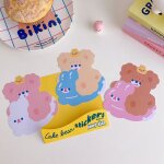 Autocollant kawaii pour ordinateur portable, style cor�en ins, mignon dessin anim� ours ordinateur, valise, ...