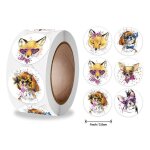 Autocollant de lunettes de soleil pour chien, 500 pices, autocollant de remerciement, etiquettes esthtiques, ...