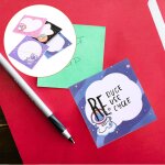 Autocollants mmo - solution de prise de notes rutilisable, couleurs assorties, 50 feuilles par carnet, ...