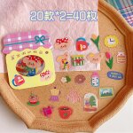 Autocollant ours mignon ins version cor�enne kawaii, papeterie d'�tudiant, pour compte a main, d�coration ...