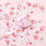 Autocollant en papier p�tale sakura rose, etiquette scrapbook, d�coratif, kawaii, pour agenda, papeterie ...
