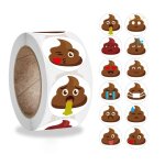Autocollants poop multifonctionnels 500 pi�ces / rouleau, etiquette d'emballage amusante pour calendrier ...