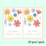 Autocollant rectangle rouge / vert / bleu, etiquette  merci pour votre commande , dcor pour colis d'affaires, ...