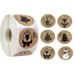 Autocollants de sceau de thme de nol pour la cuisson de cadeaux de bricolage, dcoration d'enveloppe ...