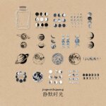 Autocollant s�ries forme de montagne papillon, etiquette d�corative, mat�riel de bricolage, papeterie ...