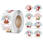 Autocollants de thme de nol joyeux, sceau attro, cadeau de bricolage, cuisson, enveloppe gt, dcor ...