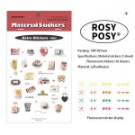 Autocollant washi de personnage animal, etiquette scrapbook, fluorescente, pour journal intime, mat�riel ...