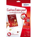Avery 20 faire - parts & invitation + enveloppes a5, blanches + etiq adresse