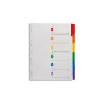 Avery intercalaires 6 touches . en carte blanche, onglets plastifi�s de coule. . .
