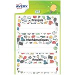 Avery sachet de 15 etiquettes scolaires (sport) - 76x34mm