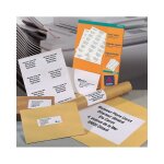 Avery zweckform lot de 5 bo�tes de 2400 etiquettes copieur coins carr�s 70x35 blanc dp245 - 100