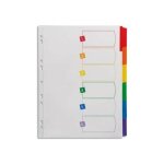 Avery zweckform lot de 5 intercalaires 6 touches . en carte blanche, onglets plastifis de couleur. maxi ...