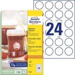 Avery - zweckform 5080 etiquette universelles 40 mm papier blanc 1 set d�collable imprimante a jet d'encre, ...