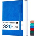 B5 - carnet de notes a couverture rigide en cuir avec 320 pages, papier lign 100 g / m, sans bavure, ...