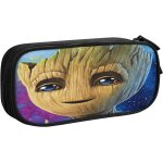 Baby groot porte - monnaie en cuir souple avec fermeture eclair motif galaxie