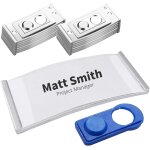 Badge aimant, 10 pcs badge vestimentaire aimant, 75x32mm badge personnalisable, magntique plaques ...