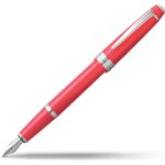 Bailey stylo - plume en rsine corail poli clair avec coffret cadeau pointe fine