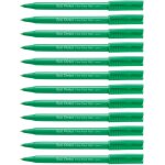 Ball r 50 stylo feutre a bille pointe plastique 0, 8 mm encre verte corps plastique vert pack de 12