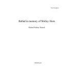Ballad in memory of shirley horn (tenor saxophone) / recueil Ballad in memory of shirley horn (tenor saxophone) / recueil