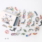 Ballons en forme de baleine en plumes, autocollants pour journal intime, pour journal intime, pour journal ...