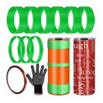 Bandes de silicone pour gobelets a sublimation, kit de manchons en silicone de 2 tailles pour gobelets ...