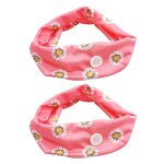 Bandeau elastique imprim� tournesol, 2 pi�ces, couvre - chef pour le sport, la course a pied, le masque ...