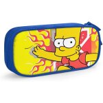 Bart simpson etui a stylos grande capacit� etui a crayons double fermeture eclair organisateur de papeterie ...