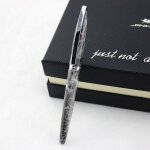 Beau stylo - plume a grain de marbre avec pince en argent, 0. 5mm, plume fine, encre, cadeau de no�l, ...