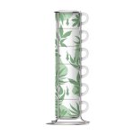 Bialetti primavera set de 6 tasses a espresso sur pied - vert