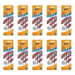 Bic lot de 10 packs 2 recharges pour stylo - bille 4 colours smooth s bleu