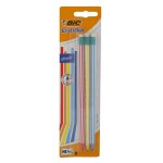 Bic 3 crayons bout gomme evolution raye hb