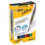 Bic lot de 3 etuis de 4 feutres tableau blanc effaable a sec 1791 pte biseau large n / b / r / v