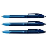 Bic lot de 3 stylo - billes r�tractable 4 colours smooth drop s bleu fonc�
