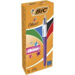 Bic 4 couleurs shine stylos - bille retractables pointe moyenne - 1. 0 mm - - corps violet metallise. ...