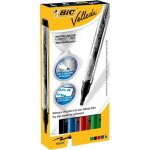 Bic lot de 5 etuis 4 feutres tableau blanc effaable liquid ink pocket pte ogive moy. n / b / r / v