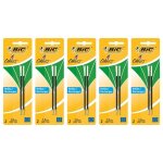 Bic lot de 5 packs 2 recharges pour stylo bille 4 couleurs pointe moyenne 1 mm verte