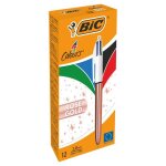 Bic 504894 stylo a bille noir, bleu, vert, rouge stylo a bille multifonctions moyen 12 pi�ces