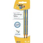 Bic lot de 6 blisters de 2 crayons kids beginner evolution mine hb  4mm rose ou bleu
